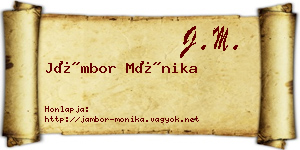 Jámbor Mónika névjegykártya