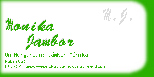monika jambor business card