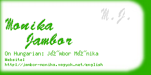 monika jambor business card